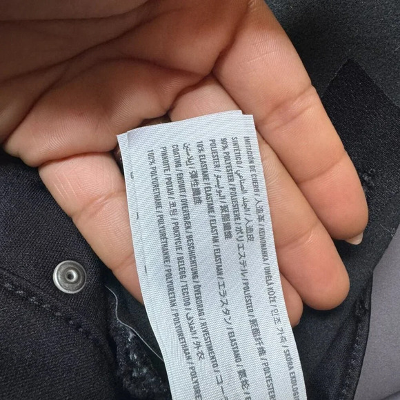 Abercrombie & Fitch The Ankle Straight Ultra High Rise 35 Black Faux Leather - Picture 11 of 11